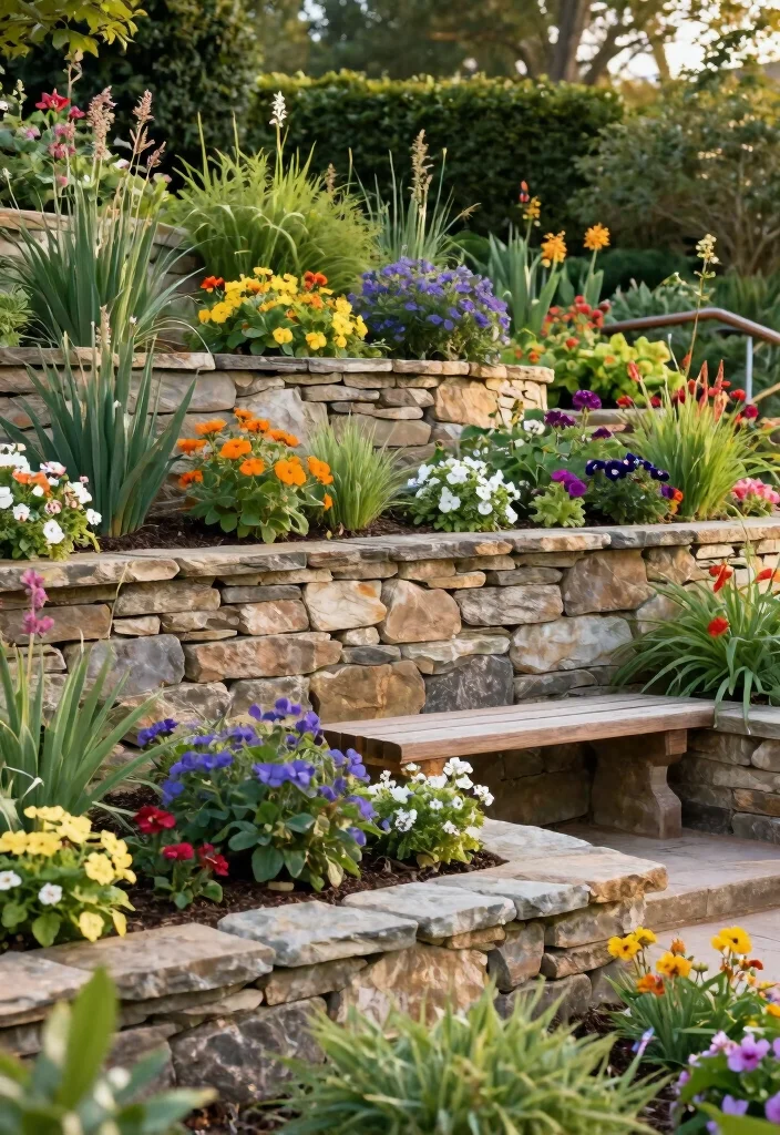 14 Backyard Hardscape Ideas for Low Maintenance Design 26 14 Backyard Hardscape Ideas for Low Maintenance Design 6. Retaining Walls for Garden Beds 0