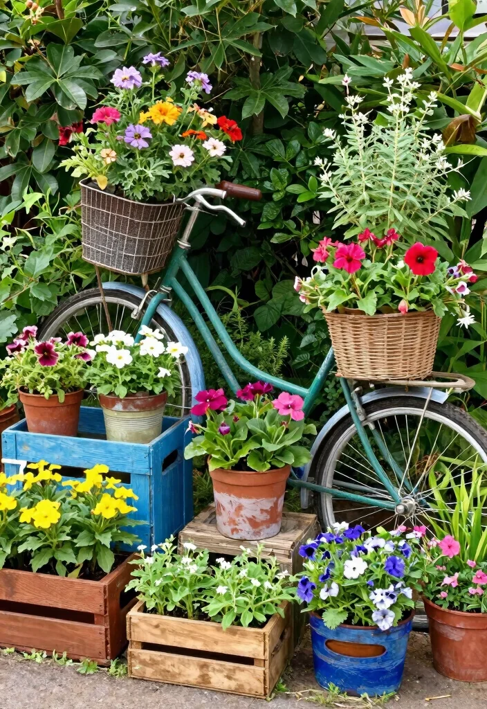 14 Backyard Ideas for Small Yards That Feel Open 12. Upcycled Planters 0