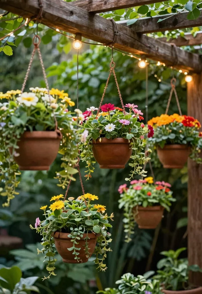 14 Backyard Ideas for Small Yards That Feel Open 2. Hanging Planters 0