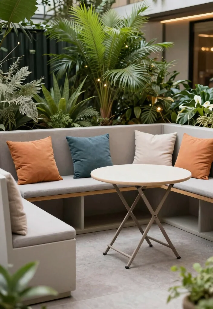 14 Backyard Ideas for Small Yards That Feel Open 3. Multi functional Furniture 0