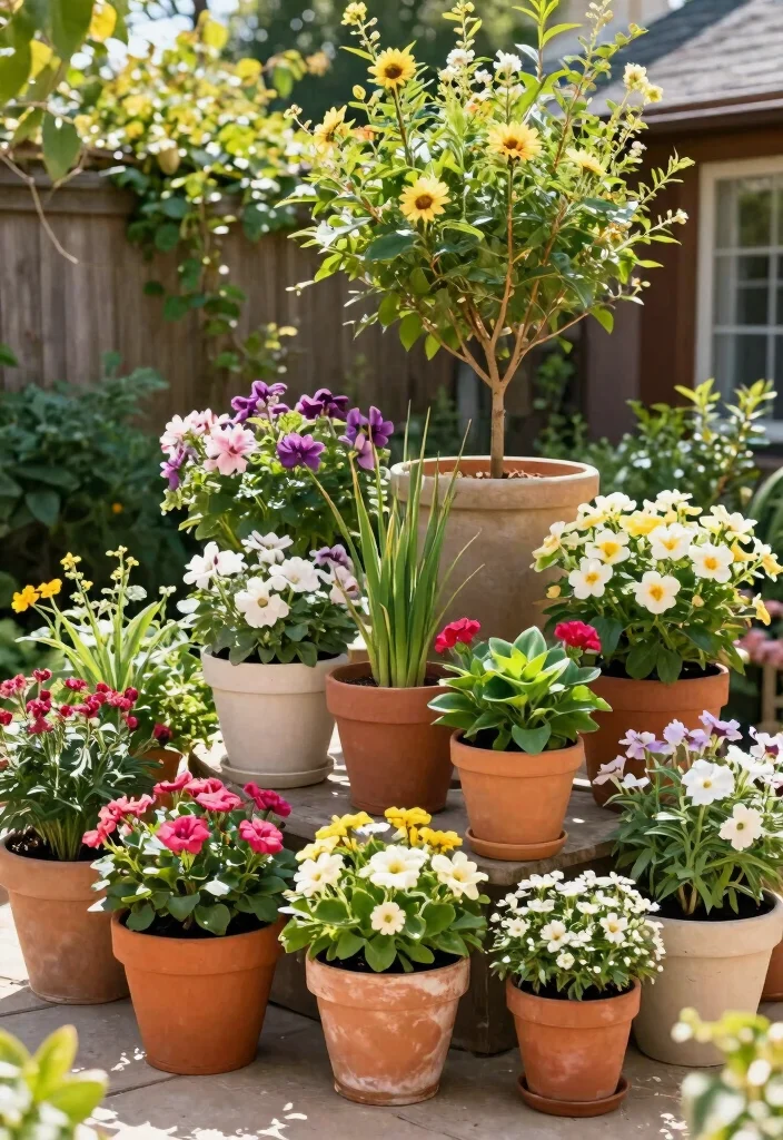 14 Backyard Ideas for Small Yards That Feel Open 8. Container Gardens 0