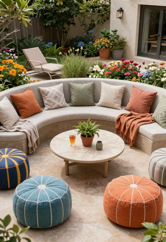 14 Backyard Patio Ideas That Balance Comfort and Style 13. Creative Seating Arrangements 0