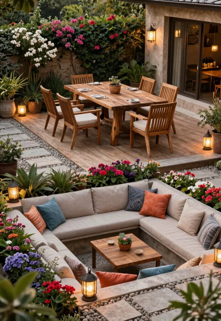 14 Backyard Patio Ideas That Balance Comfort and Style 2. Multi Level Patios 0