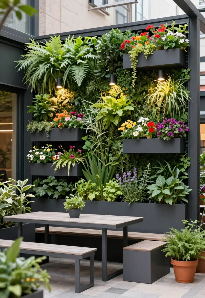 14 Backyard Patio Ideas That Balance Comfort and Style 4. Vertical Gardens 0