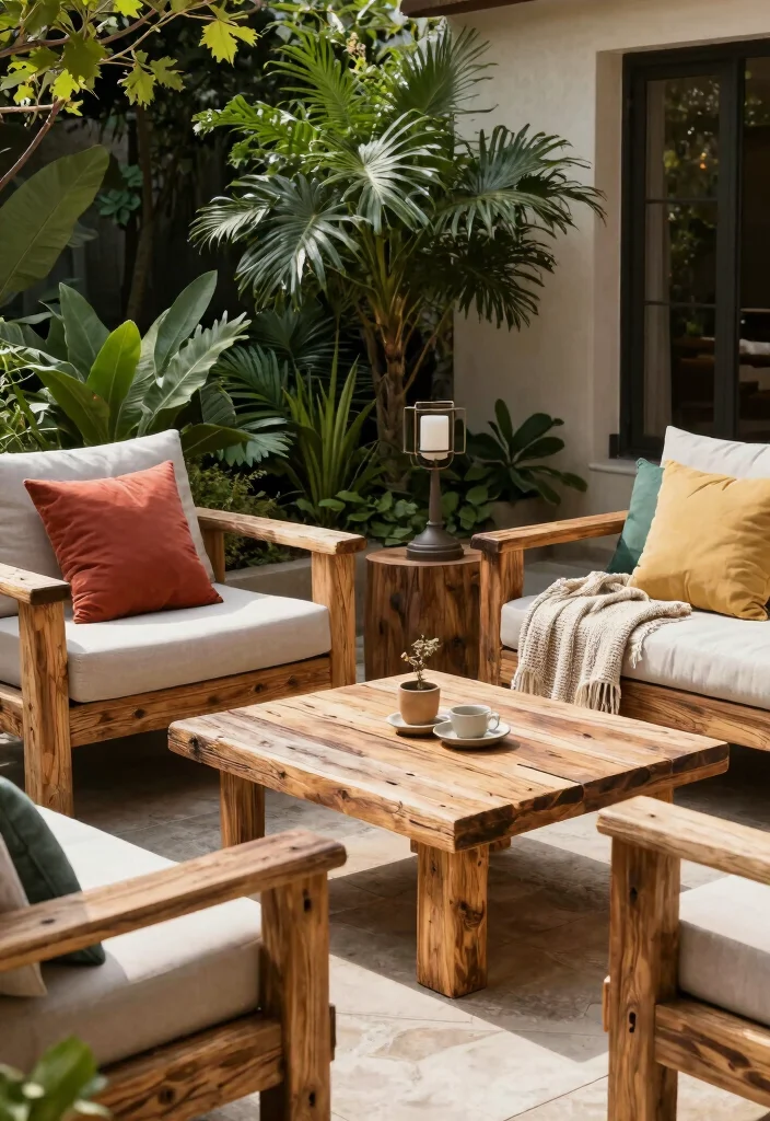 14 Backyard Pool and Patio Ideas for Seamless Design 10. Eco Friendly Furniture Choices 0