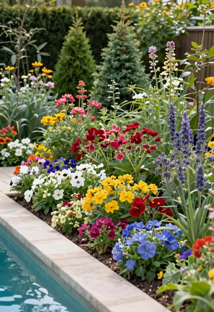 14 Backyard Pool and Patio Ideas for Seamless Design 13. Seasonal Planting Strategy 0