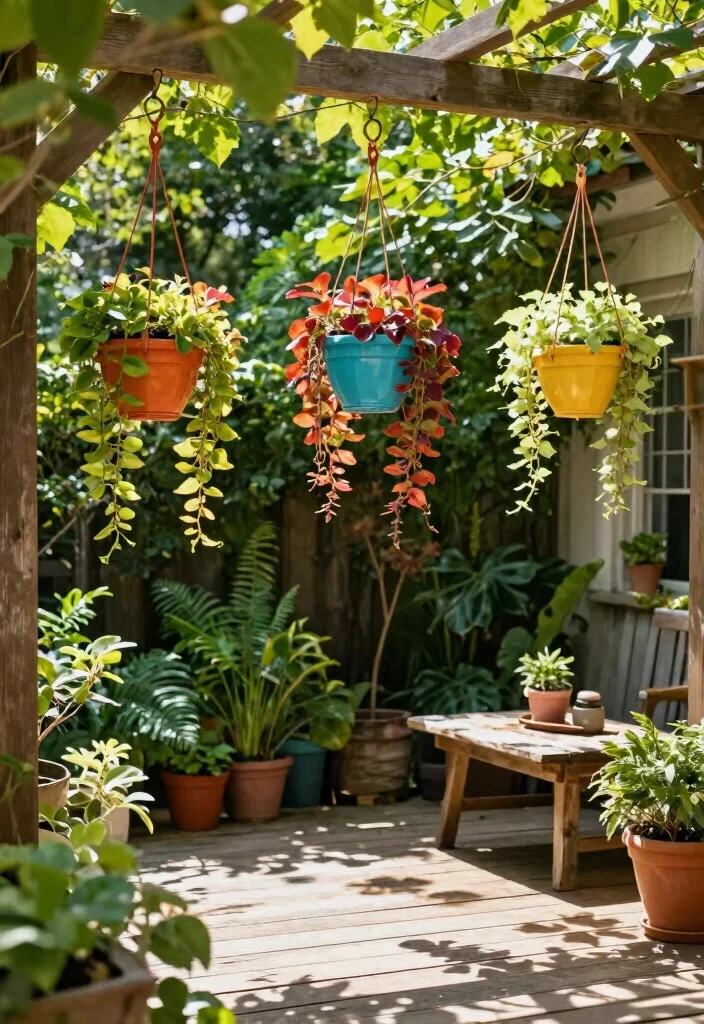 14 Backyard Privacy Ideas for a More Peaceful Outdoor Space 6. Hanging Garden Planters 0