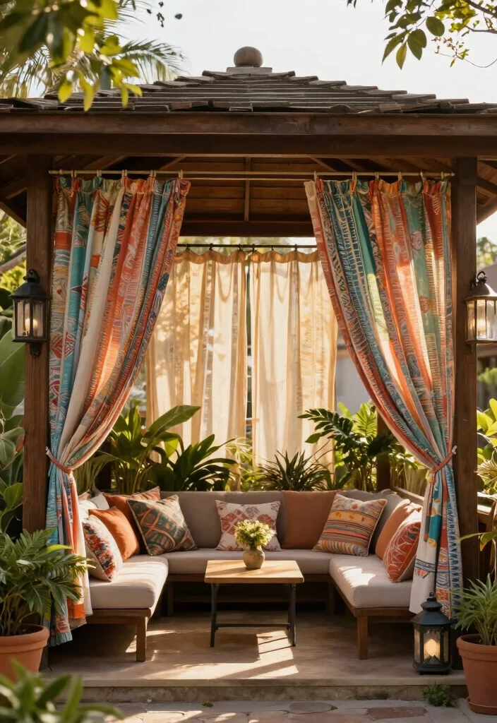 14 Backyard Privacy Ideas for a More Peaceful Outdoor Space 7. Decorative Outdoor Curtains 0