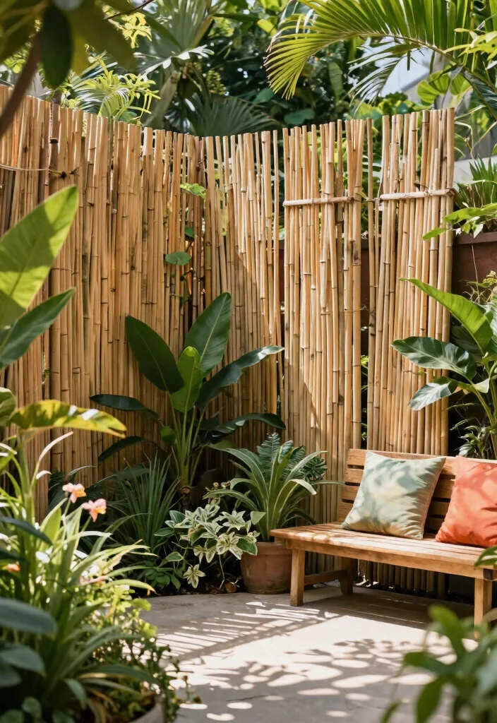 14 Backyard Privacy Ideas for a More Peaceful Outdoor Space 8. Bamboo Screens for Minimalistic Appeal 0