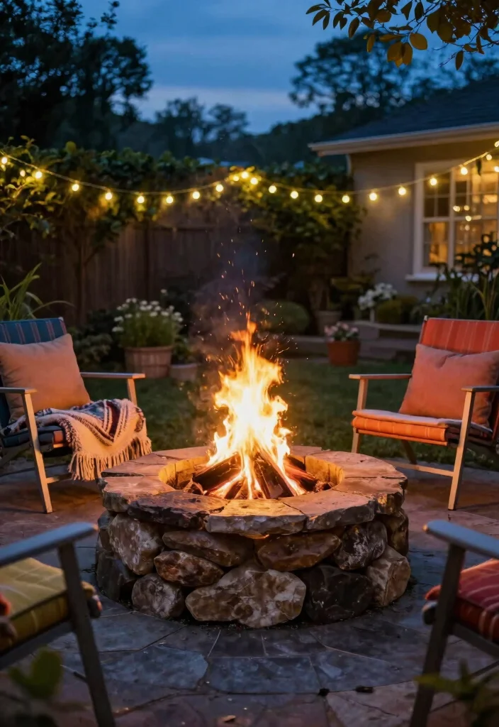 14 Cheap Backyard Ideas That Look Stylish on a Budget 3. DIY Fire Pit 0