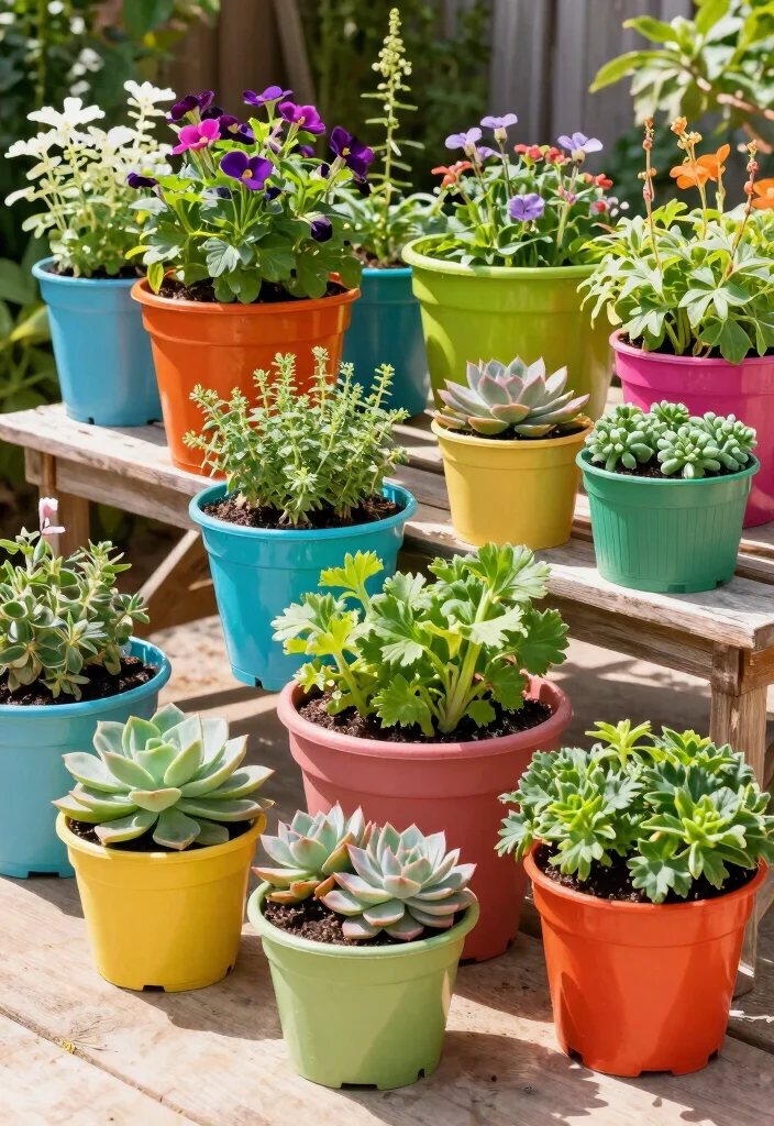 14 Cheap Backyard Ideas That Look Stylish on a Budget 9. Container Gardening 0