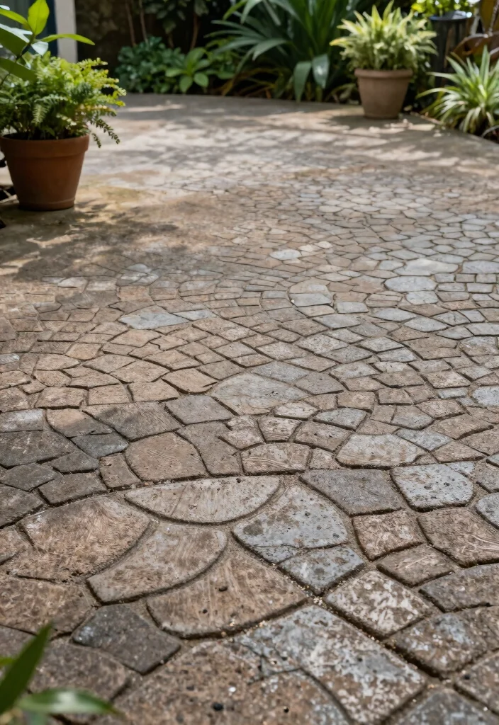 14 Concrete Patio Ideas for Durable and Modern Yards 1. Stamped Concrete for Texture 0