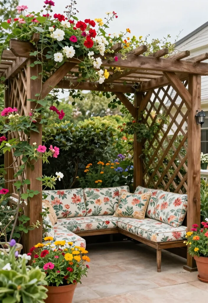 14 Covered Patio Ideas for Shade and Year Round Comfort 8. Trellis with Climbing Plants 0