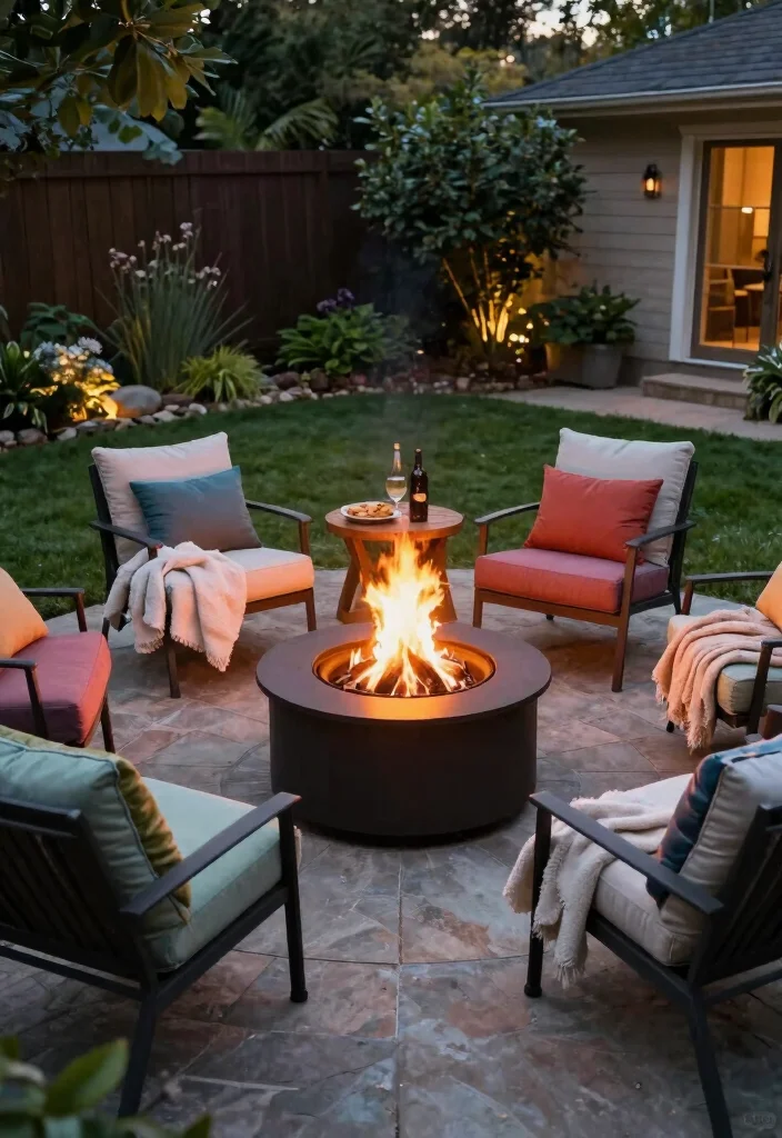 14 Cozy Backyard Ideas to Create a Relaxing Outdoor Retreat 5. Cozy Fire Pit Area 0