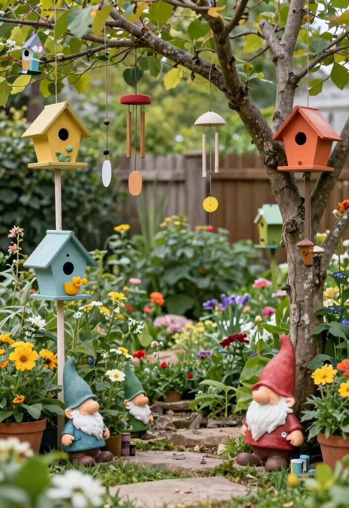 14 Cozy Backyard Ideas to Create a Relaxing Outdoor Retreat 7. Whimsical Garden Decor 0