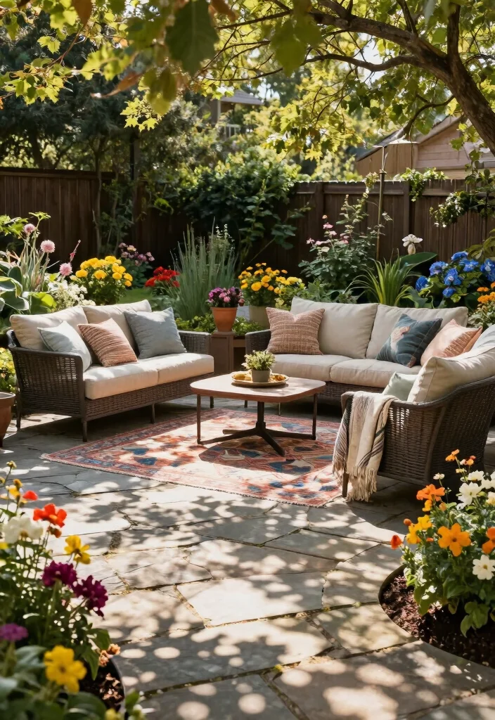 14 Cozy Backyard Ideas to Create a Relaxing Outdoor Retreat 9. Paved Sitting Areas 0