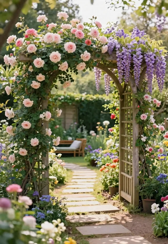 14 DIY Garden Trellis Ideas for Budget Friendly Builds 10. Garden Arbor Trellis 0