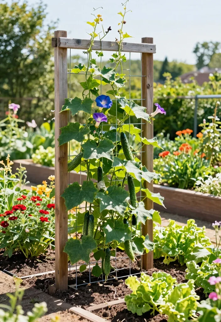 14 DIY Garden Trellis Ideas for Budget Friendly Builds 3. Criss Cross Wire Trellis 0