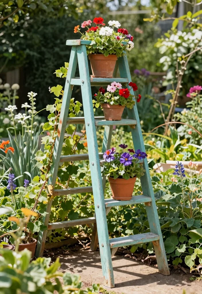14 DIY Trellis Ideas for Fast Growing Climbing Vines 10. Vertical Ladder Trellis 0