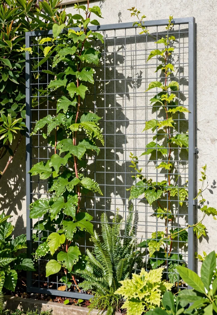 14 DIY Trellis Ideas for Fast Growing Climbing Vines 11. Wire Mesh Trellis 0