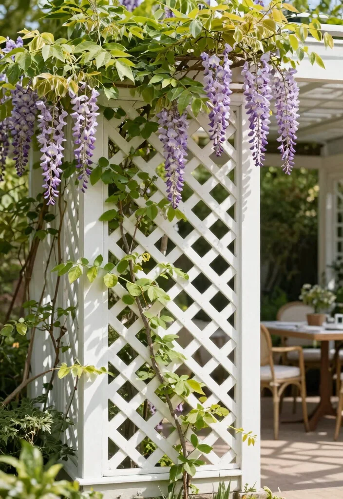 14 DIY Trellis Ideas for Fast Growing Climbing Vines 2. Lattice Wall Trellis 0