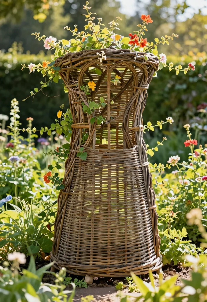 14 DIY Trellis Ideas for Fast Growing Climbing Vines 9. Woven Willow Trellis 0