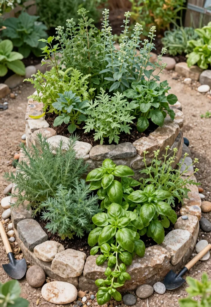 14 Easy Backyard Ideas on a Budget for Quick Makeovers 3. Herb Spiral Gardens 0