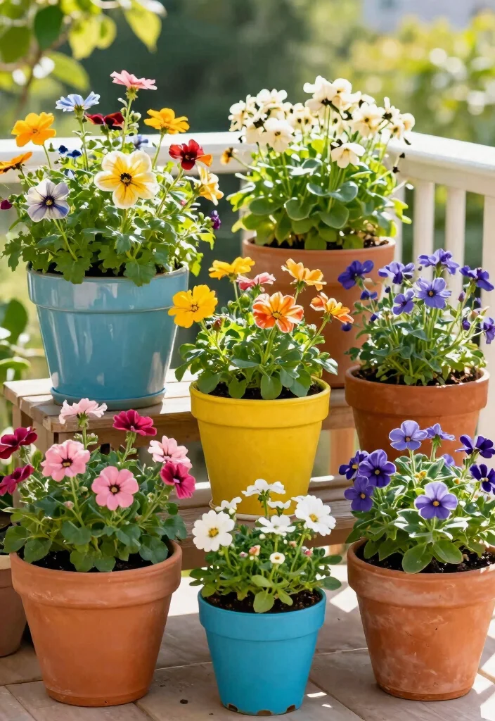 14 Easy Backyard Ideas on a Budget for Quick Makeovers 5. Colorful Container Gardens 0