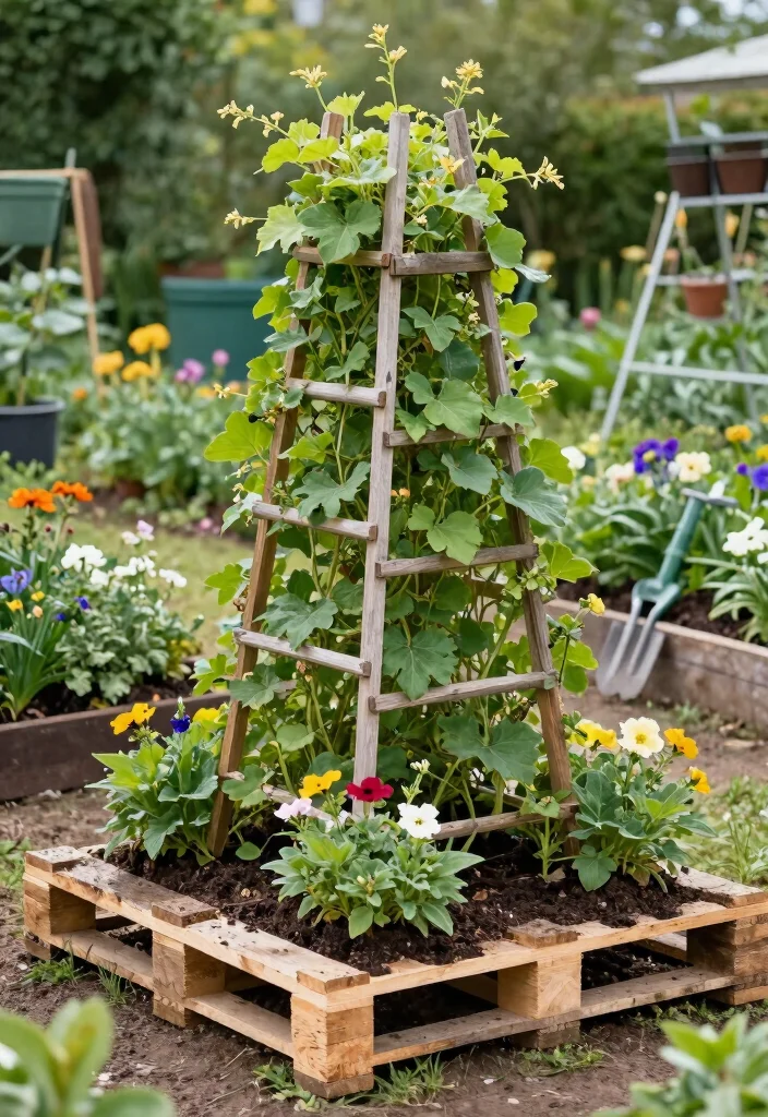 14 Easy Trellis Ideas Perfect for Beginner Gardeners 4. Pallet Garden Trellis 0