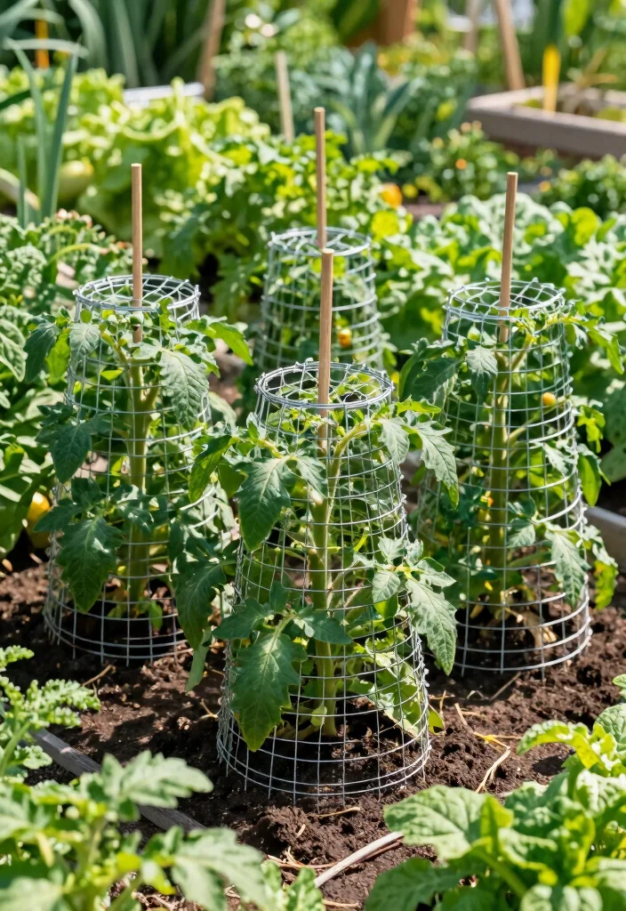 14 Easy Trellis Ideas Perfect for Beginner Gardeners 8. Tomato Cage Trellis 0