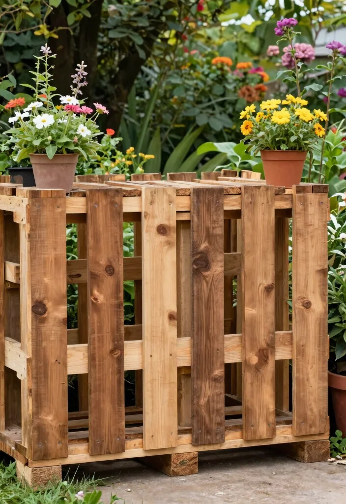 14 Fence Ideas to Add Privacy Style and Structure to Your Yard 4. Rustic Wooden Pallet Fence 0