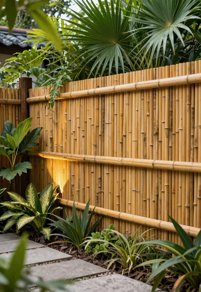 14 Fence Ideas to Add Privacy Style and Structure to Your Yard 7. Bamboo Fence for an Exotic Touch 0