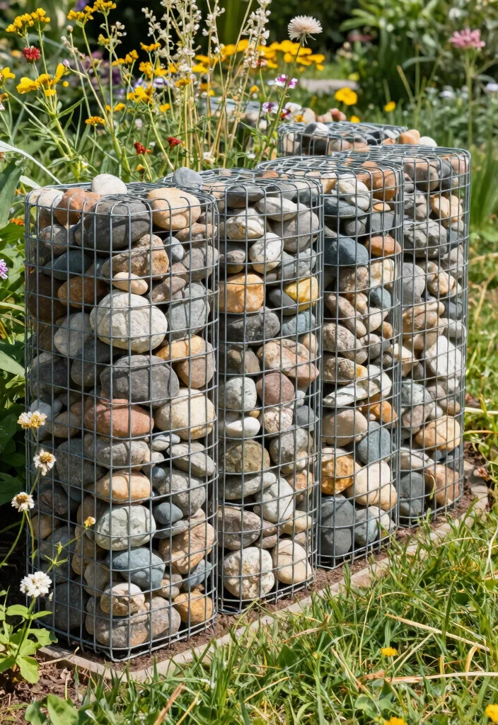 14 Garden Fence Ideas That Balance Beauty and Function 10. Gabion Fences 0