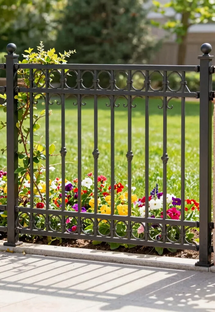 14 Garden Fence Ideas That Balance Beauty and Function 4. Metal Garden Fences 0