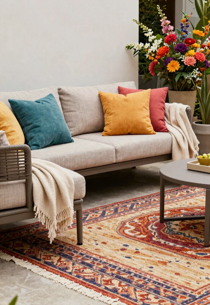 14 Garden Patio Ideas for Relaxed Outdoor Living 61 14 Garden Patio Ideas for Relaxed Outdoor Living 11. Textured Outdoor Fabrics 0