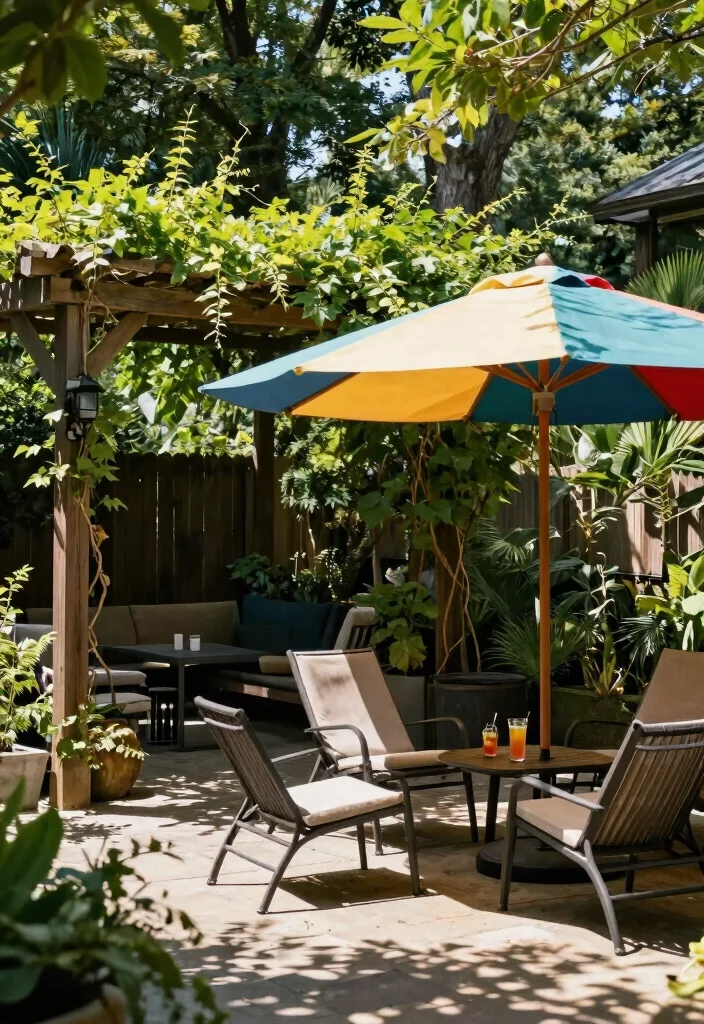14 Garden Patio Ideas for Relaxed Outdoor Living 15 14 Garden Patio Ideas for Relaxed Outdoor Living 5. Shade Solutions 0