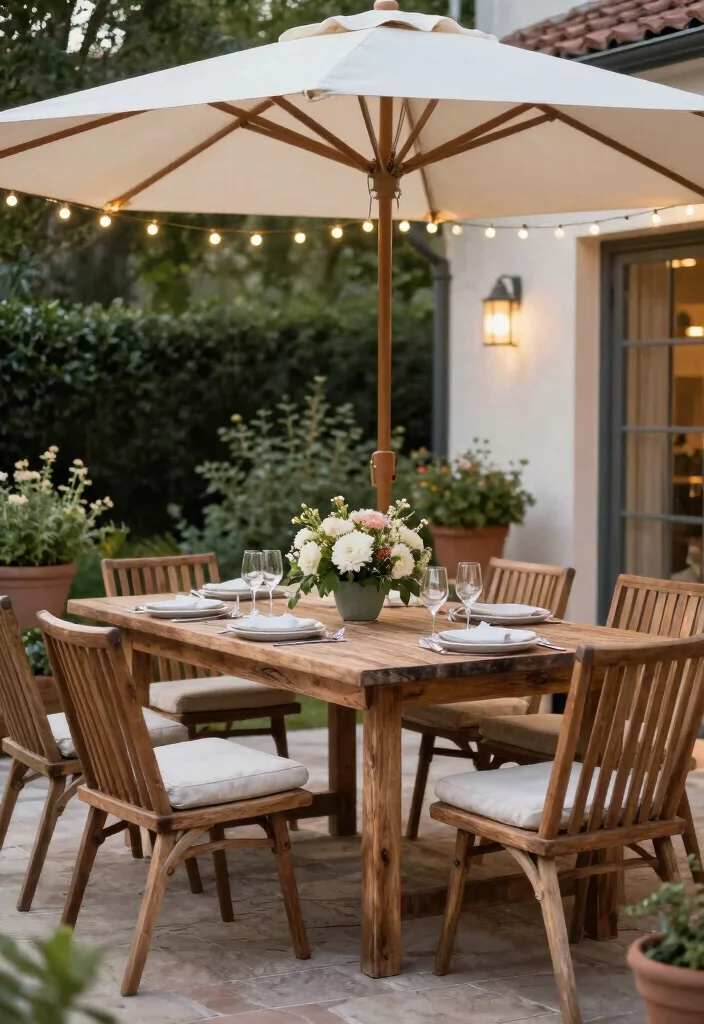 14 Garden Patio Ideas for Relaxed Outdoor Living 49 14 Garden Patio Ideas for Relaxed Outdoor Living 9. Outdoor Dining Delight 0