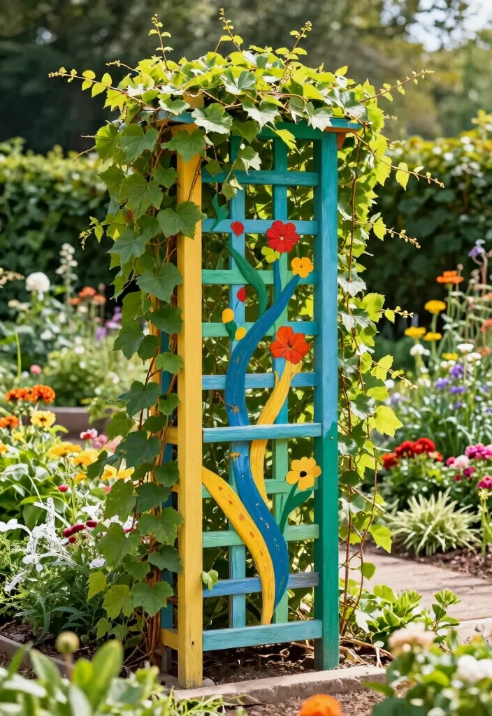 14 Garden Trellis Ideas for Climbing Plants and Vines 63 14 Garden Trellis Ideas for Climbing Plants and Vines 13. Customized Trellis Art 0