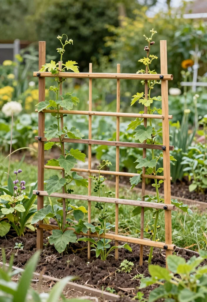 14 Garden Trellis Ideas for Climbing Plants and Vines 64 14 Garden Trellis Ideas for Climbing Plants and Vines 14. Simple DIY Trellis 0