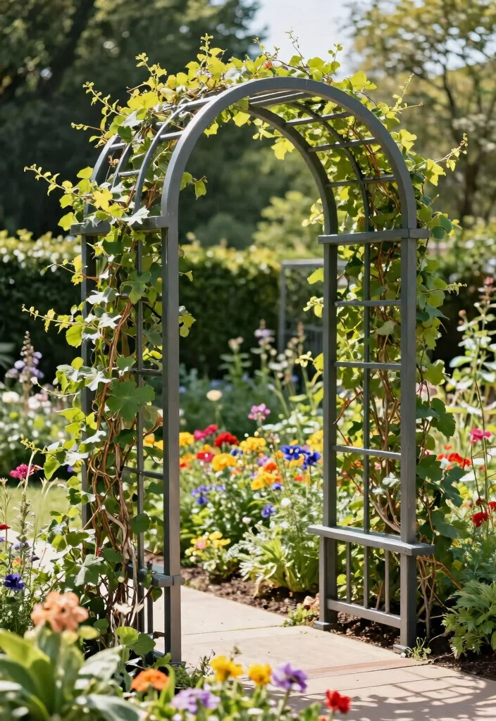 14 Garden Trellis Ideas for Climbing Plants and Vines 3 14 Garden Trellis Ideas for Climbing Plants and Vines 3. Metal Garden Trellis 0