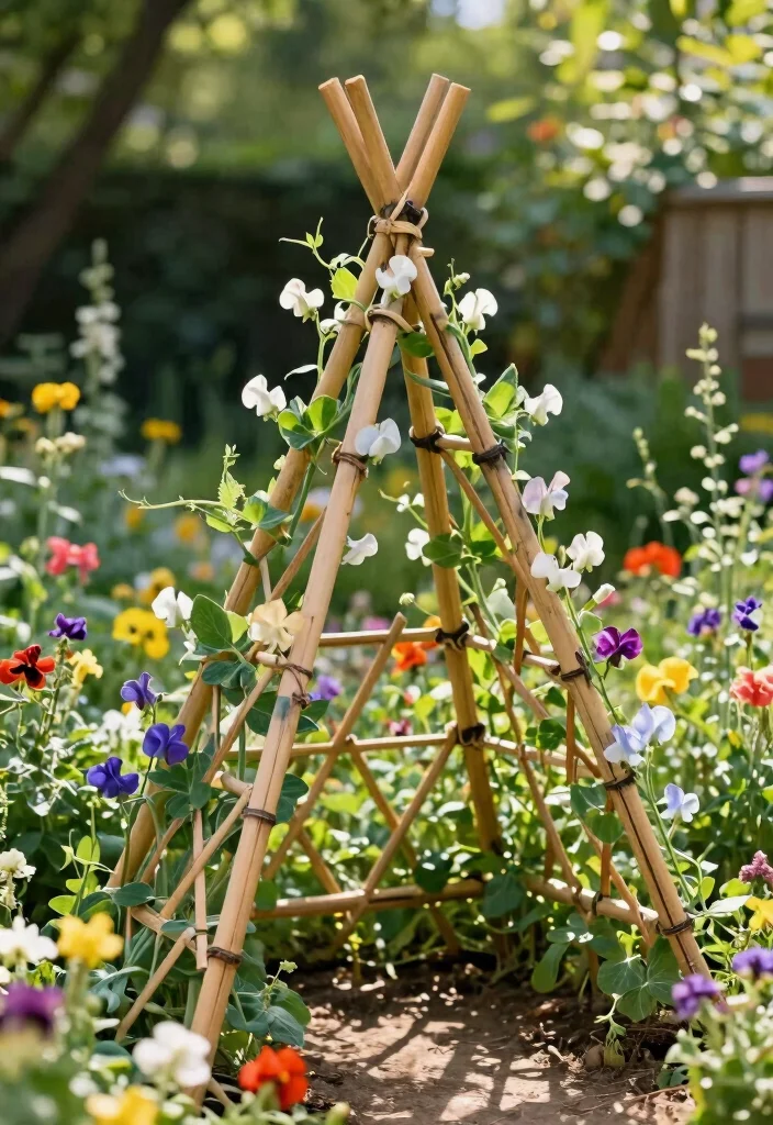 14 Garden Trellis Ideas for Climbing Plants and Vines 14 14 Garden Trellis Ideas for Climbing Plants and Vines 4. Bamboo Trellis 0