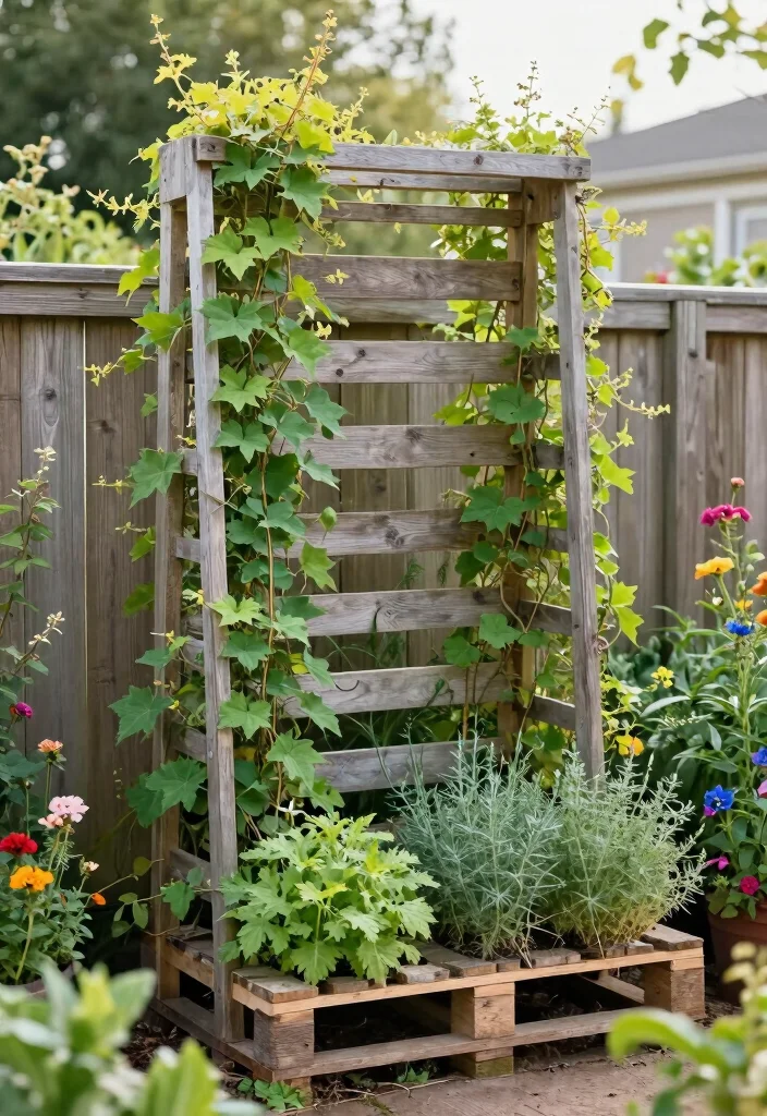 14 Garden Trellis Ideas for Climbing Plants and Vines 26 14 Garden Trellis Ideas for Climbing Plants and Vines 6. Pallet Trellis 0
