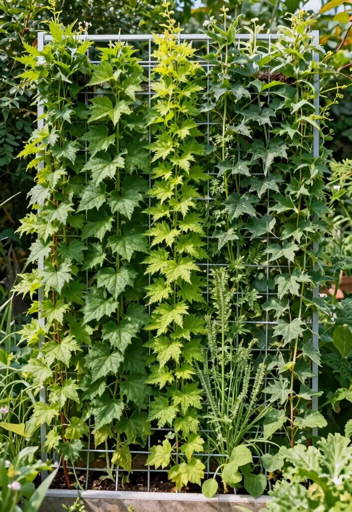 14 Garden Trellis Ideas to Support Vines and Add Visual Interest 14. Vertical Garden Grid Trellis 0