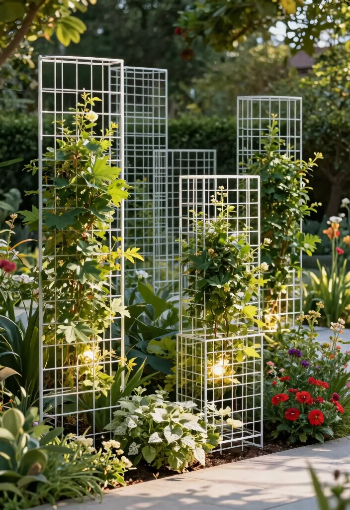 14 Garden Trellis Ideas to Support Vines and Add Visual Interest 6. Decorative Wire Trellis Panels 0