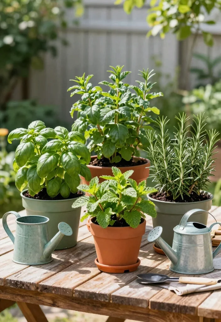 14 Outdoor Backyard Ideas for Everyday Living 2. Container Herb Garden 0
