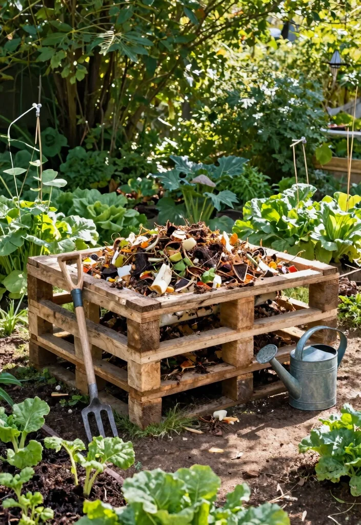 14 Outdoor Backyard Ideas for Everyday Living 3. Compost Bin Garden 0