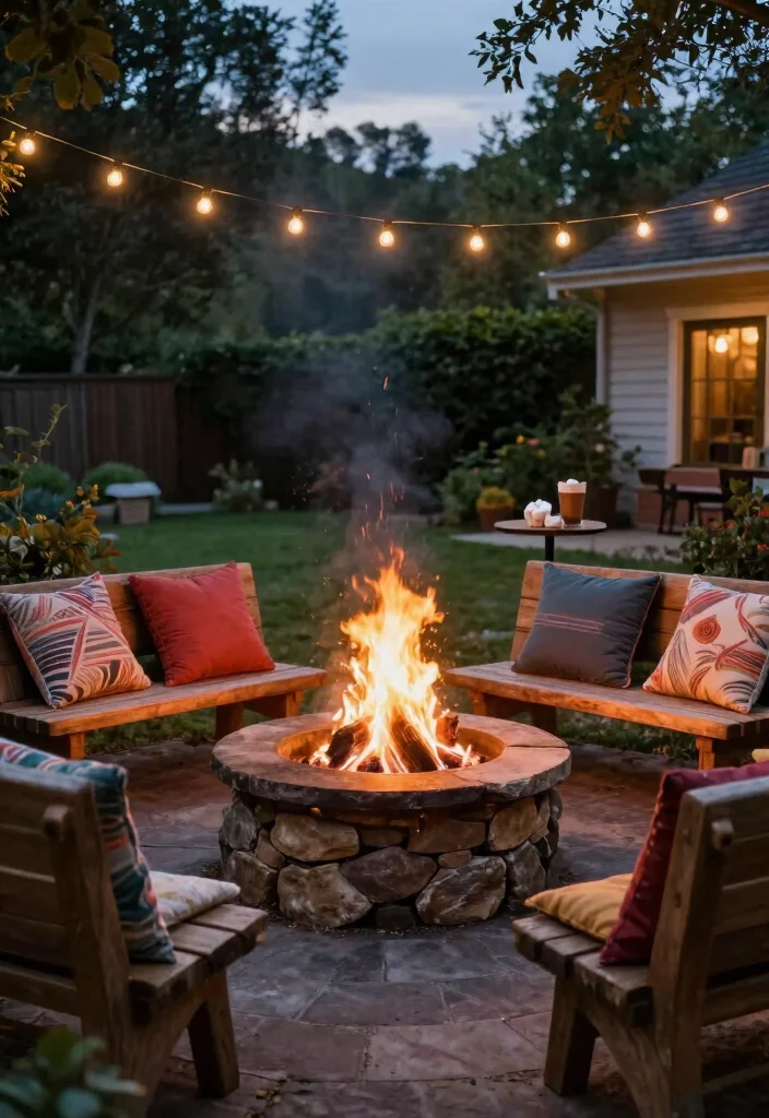 14 Outdoor Backyard Ideas for Everyday Living 5. Cozy Fire Pit Area 0