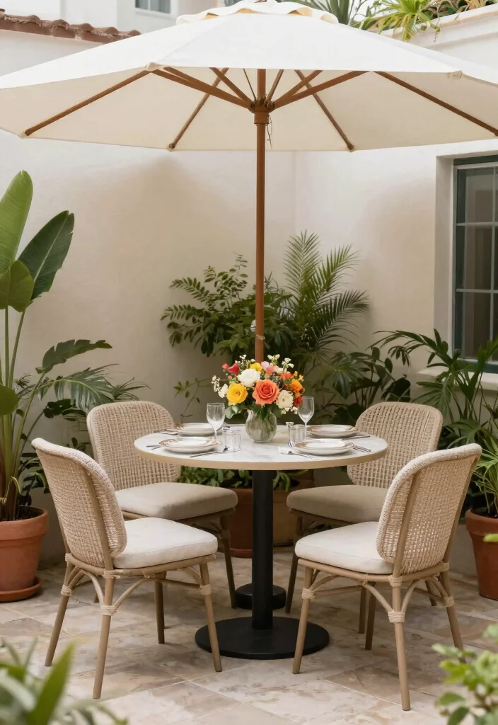 14 Outdoor Patio Ideas on a Budget That Feel Finished 54 14 Outdoor Patio Ideas on a Budget That Feel Finished 14. Compact Dining Nook 0