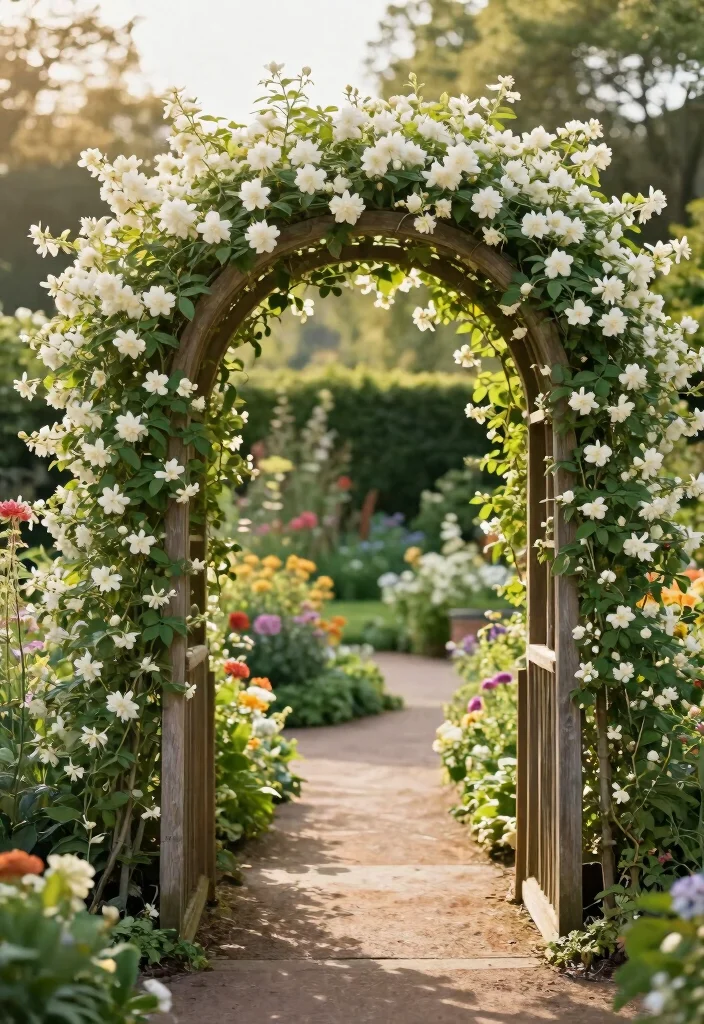 14 Outdoor Trellis Ideas for Backyards of Any Size 11. Archway Trellis 0