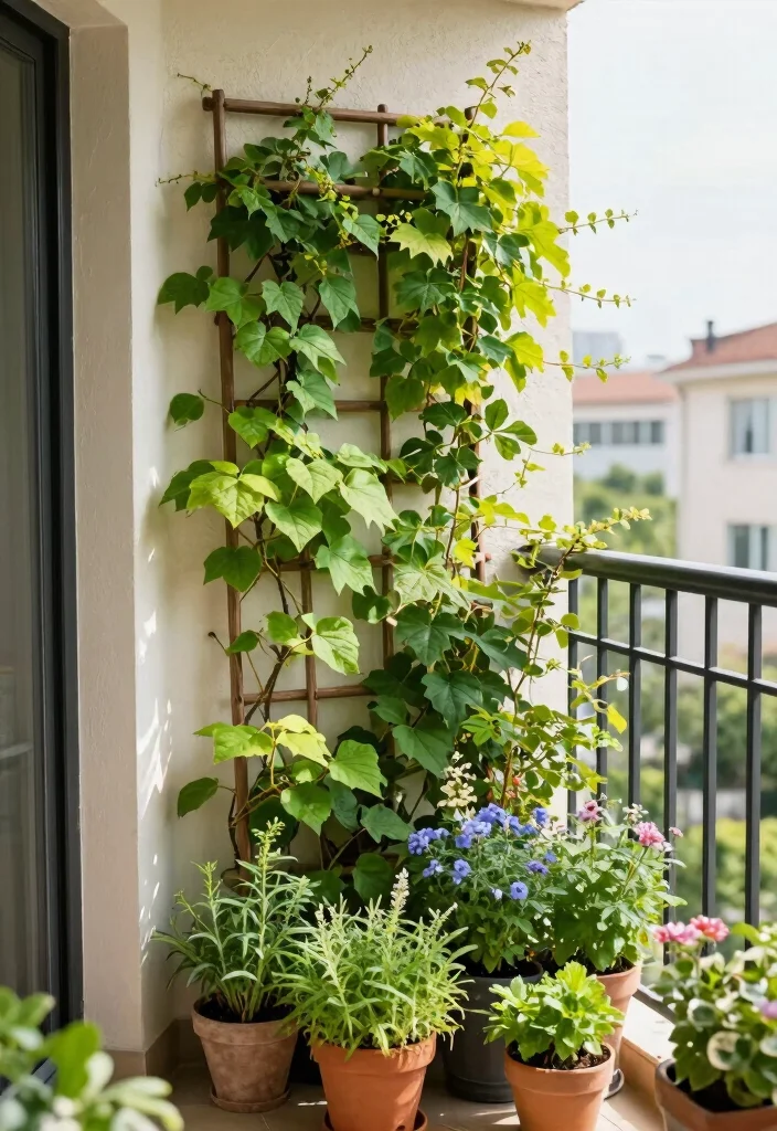 14 Outdoor Trellis Ideas for Backyards of Any Size 13. Trellis for Balcony Gardens 0